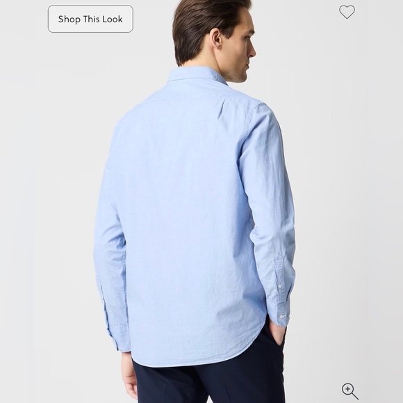 J. Crew Factory Light Blue Slim Flex Casual Button Down Shirt Waterfall Blue L - Picture 3 of 12